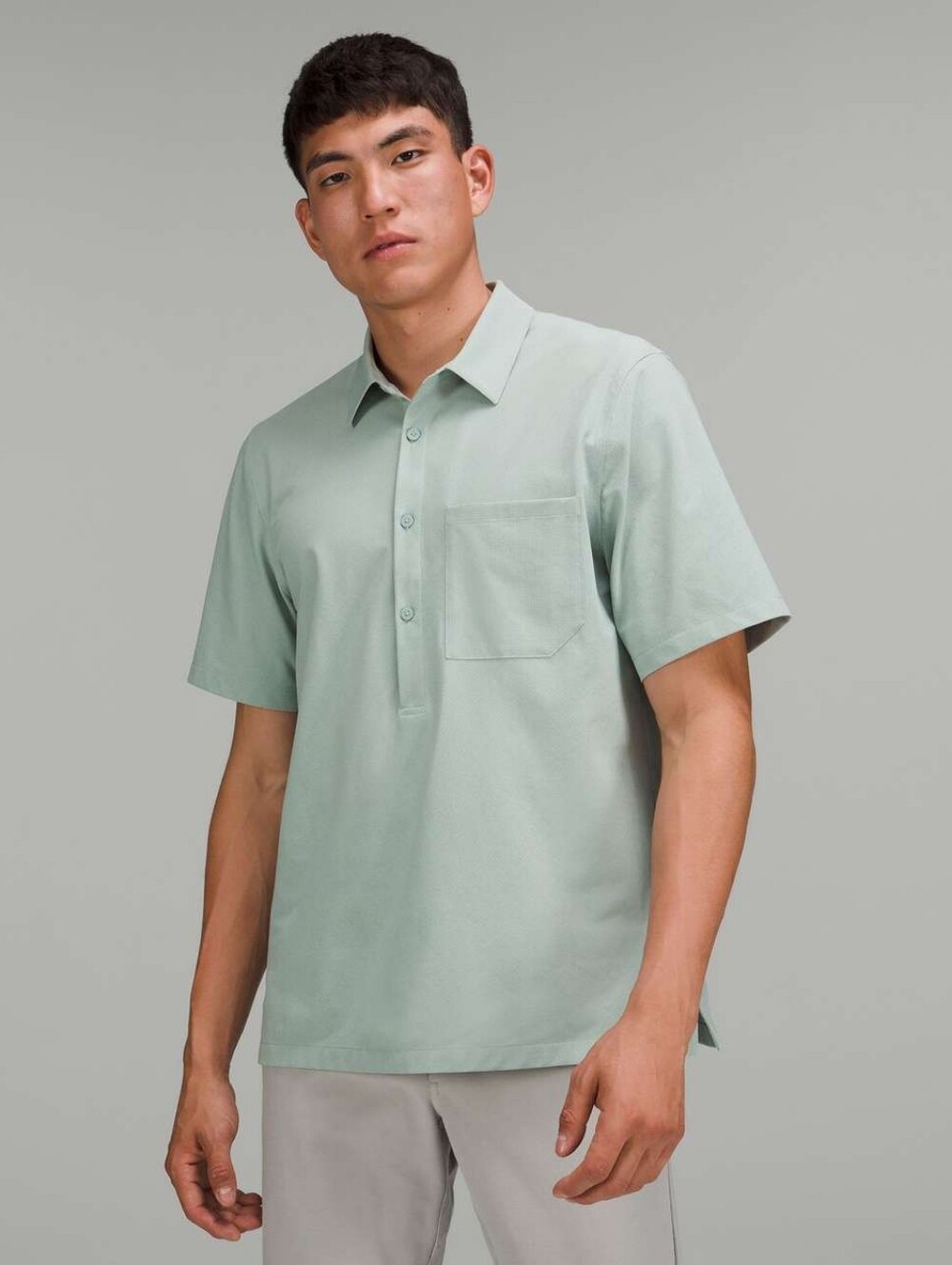 lululemon athletica Woven Air Popover Shirt in Mint